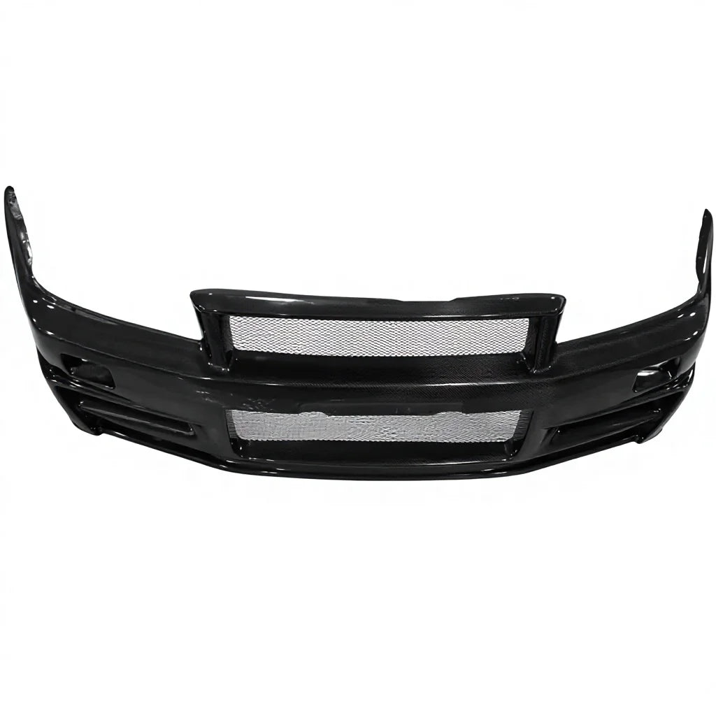 Yuhang Black Carbon Fiber Front Bumper for Skyline R34 GTR Z-Tune Type with 100% Fitment