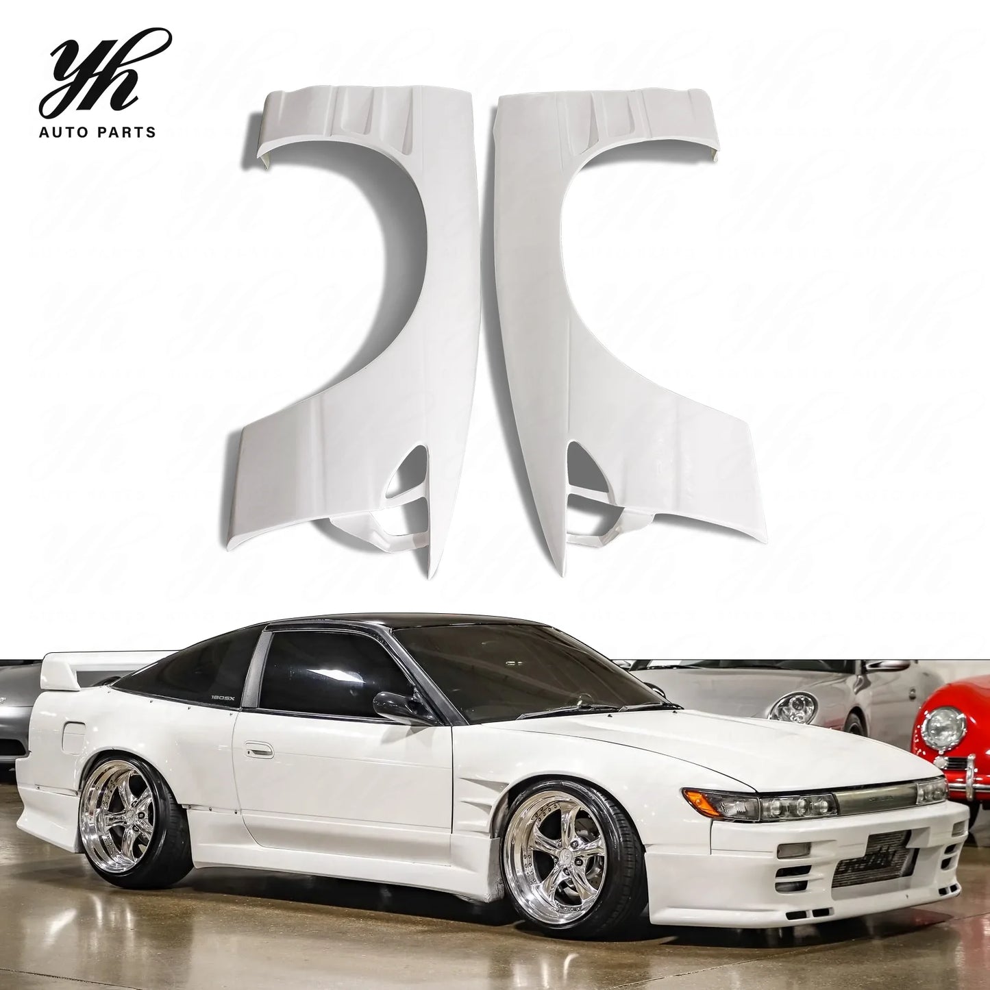Glass Fiber Front Fender for Nissan S13 PS13 BN-Sports Style +25mm Wider