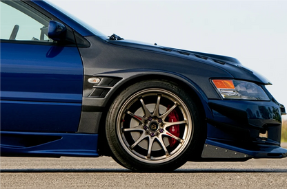 Premium Carbon Fiber Front Wide Fender Flares VC Look for Mitsubishi Evolution EVO8 EVO9 Bodykit Factory Wholesale