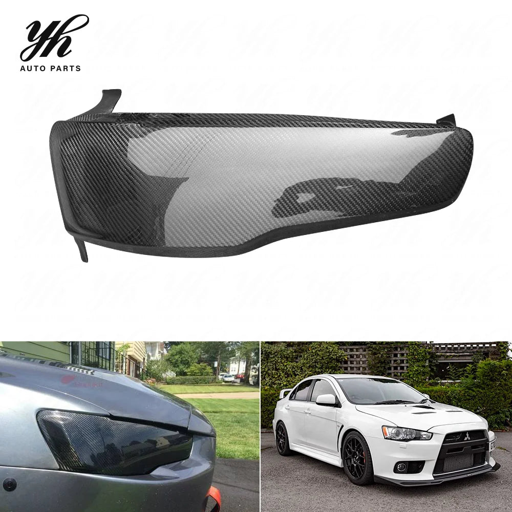 Glass Fiber Evolution EVO 10 X Headlight Block Out Panel Replacement (Pair) FRP
