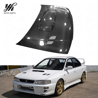 CF Bonnet Hood with Vents for Carbon Fiber 1998-2000 Impreza WRX 6th GC8 STI