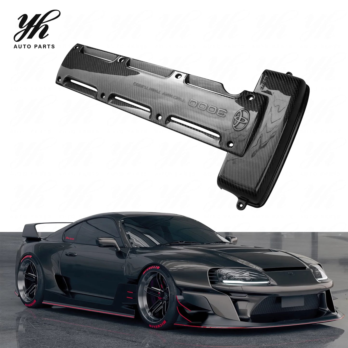 1993-1998 Supra MK4 2JZ Engine Plug Cover 2JZ NON-VVTI Carbon Fiber