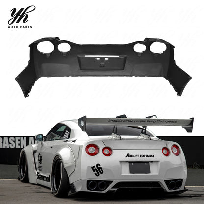 CF Rear Bumper ( Rear Lip Not Included) for Carbon Fiber Skyline R35 GTR OEM Style