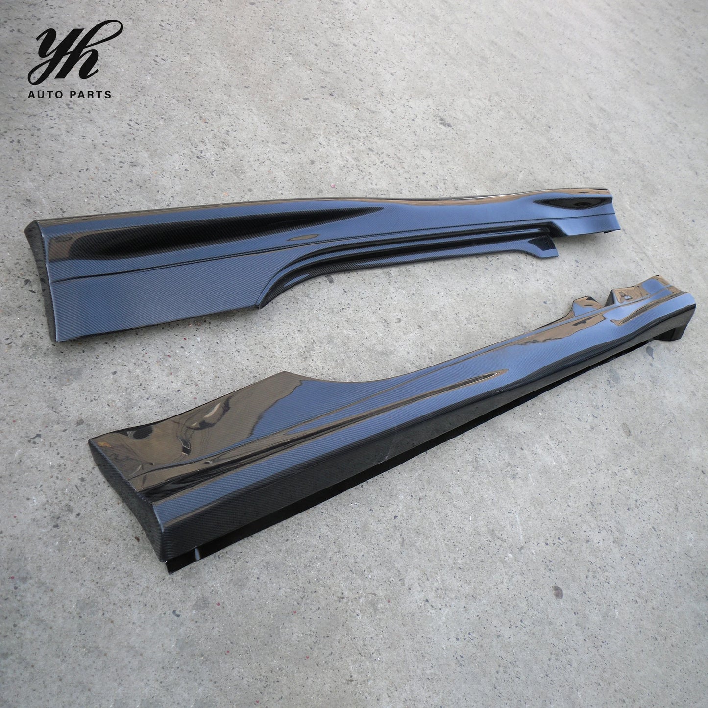 Yuhang High Quality New Black Replacement Side Skirts for 2008-2009 for 350Z Z33 Fairlady Nismo Version 1&2 Carbon Fiber
