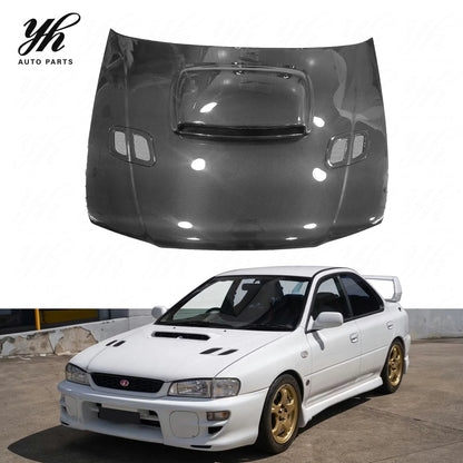 CF Bonnet Hood with Vents for Carbon Fiber 1998-2000 Impreza WRX 6th GC8 STI