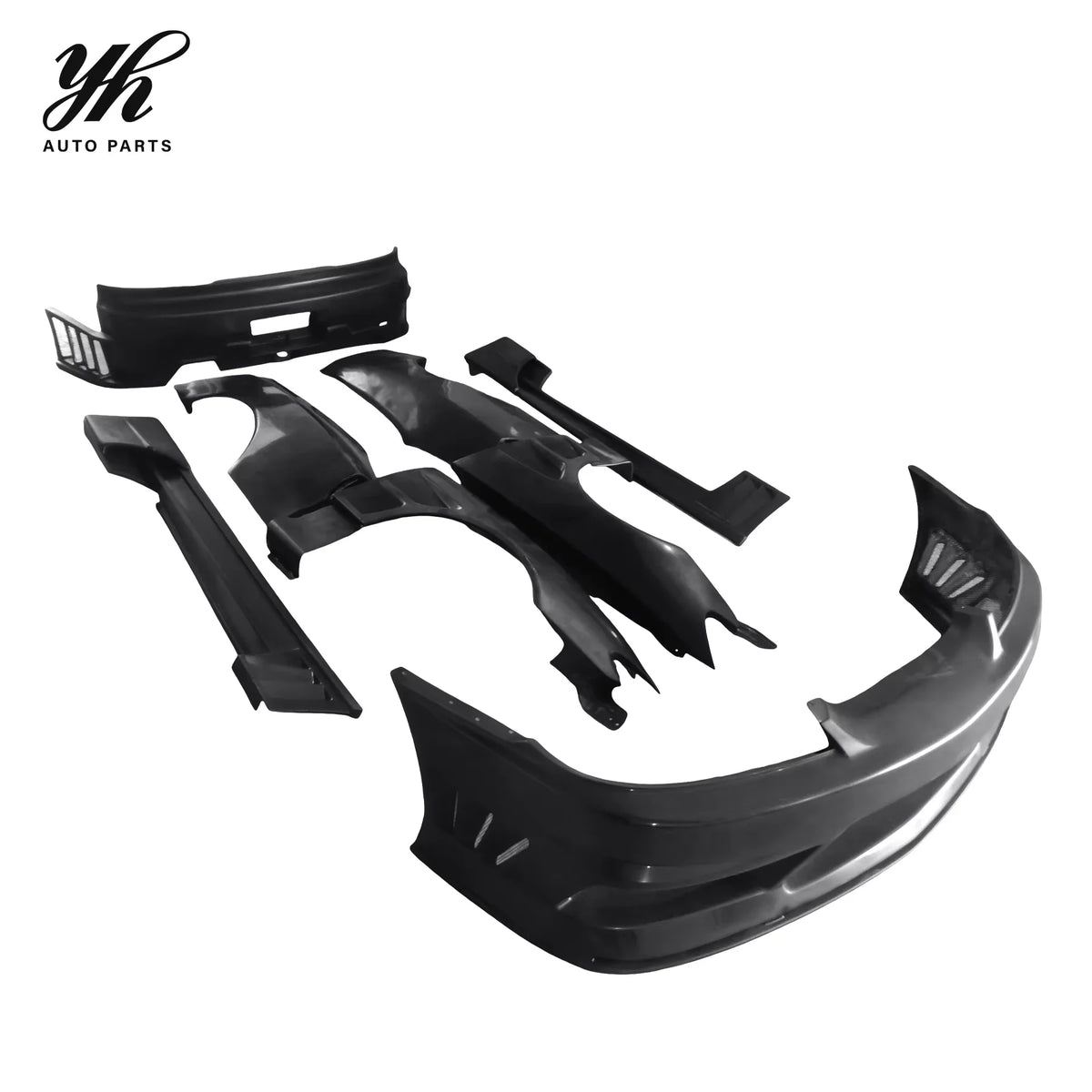 FRP S15 Complete Bodykit Front Rear Bumper Side Skirts for Nissan Silvia S15 Coupe Spec-R 1999-2002 Tuning Parts