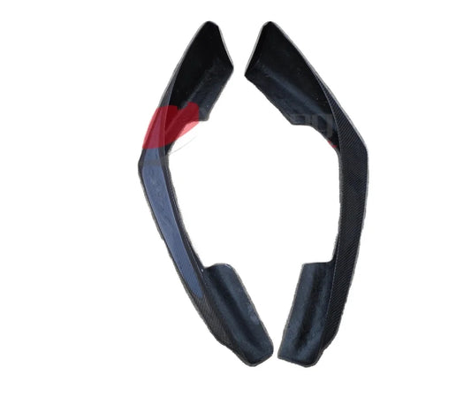 For 2003-2005 Lancer Evolution EVO 8 JP Style Carbon Fiber CF Front Bumper Lip Splitter Valance 2 Pcs