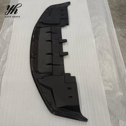 For 1999-2002 Skyline R34 GTR OEM Style Polished Black Front Bumper Bottom Lip with Under Tray Carbon Fiber
