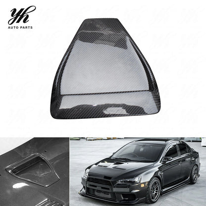 OEM Style Carbon Fiber Front Hood Scoop Air Intake Vent Bonnet for Mitsubishi Lancer Evolution EVO 10 EVO X 2008-2012