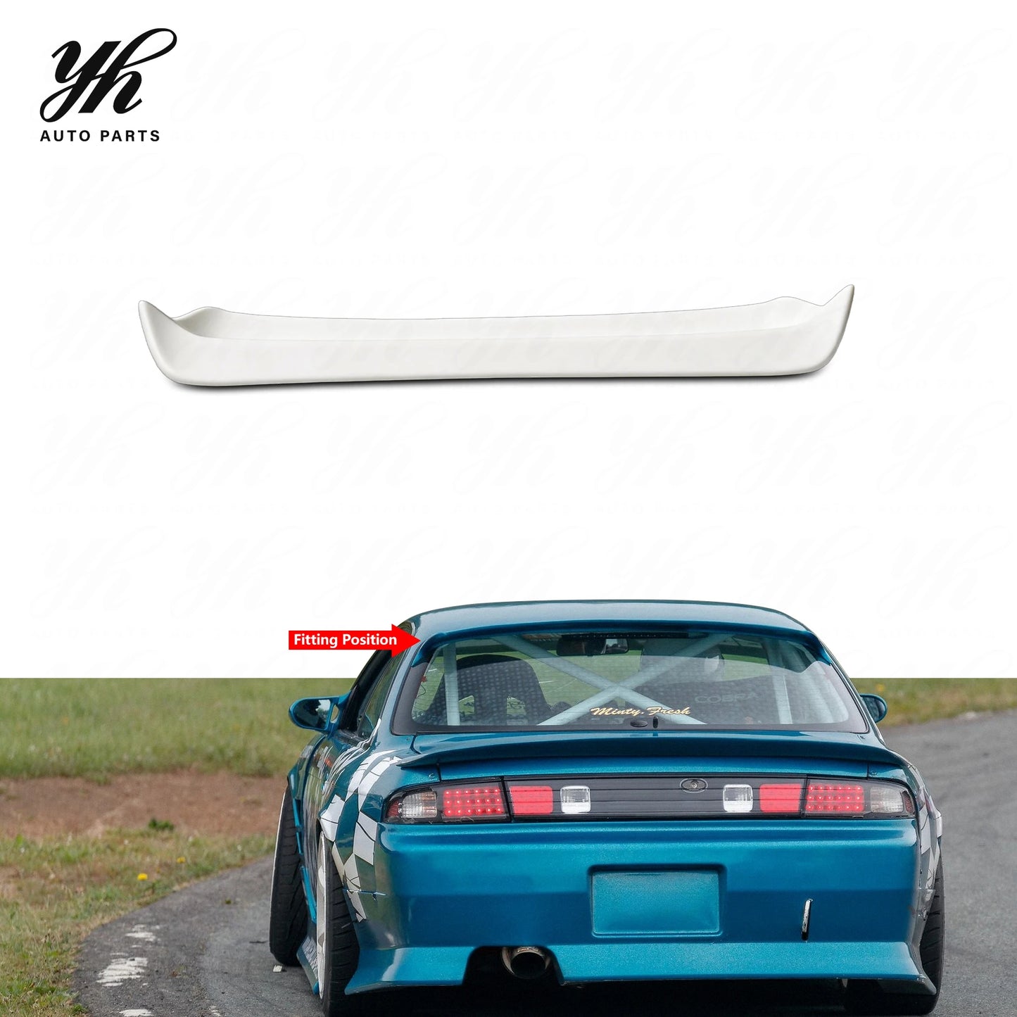 Carbon Fiber Roof Spoiler for  S14/S14A Dmax Style CF Rear Wing Spoiler