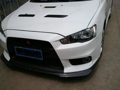 New EVO-10 OEM Carbon Fiber Front Hood-3K Twill Weave Black Lightweight