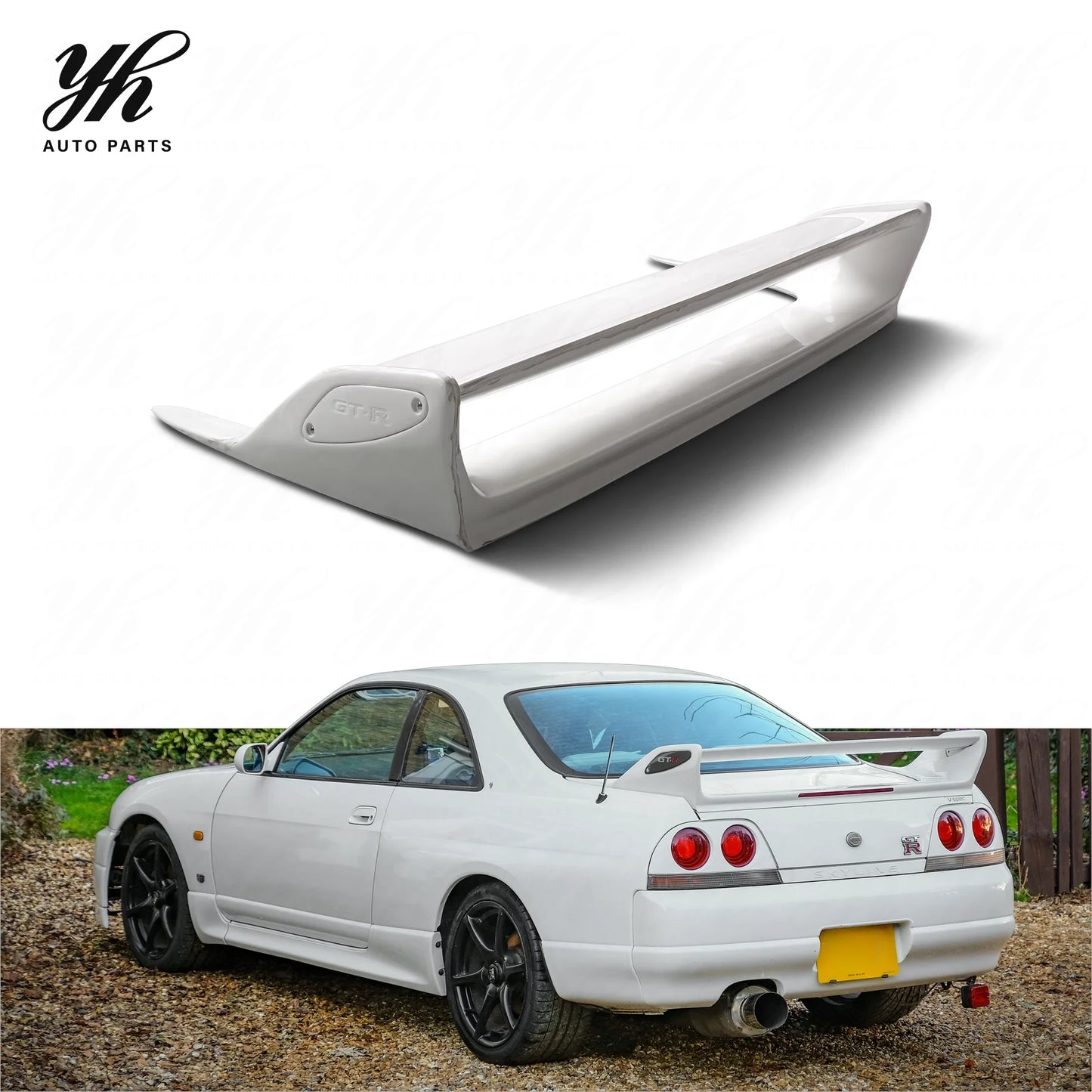 For Skyline R33 GTR OEM FRP Fiber Rear Wing Spoiler Single Deck Yuhang Brand
