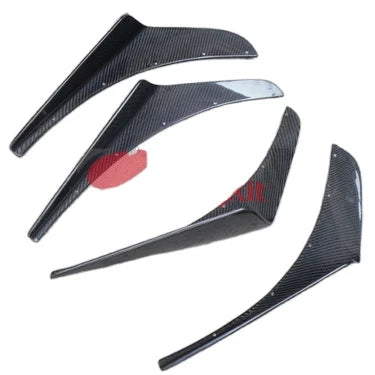 Carbon Fiber OEM Front Bumper 4pcs Splitter Front Bumper Canardsfor Evolution Evo 7 CF