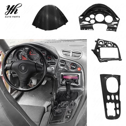 For  RX7 LHD 4pcs Carbon Fiber Interior Left Handed