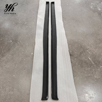 FRP Glass Fiber & Carbon Fiber Black Left for RX7 Fd3s Side Skirt Extension (Pair) 1992-1997