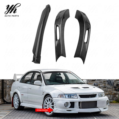 For Car Front Lip (3pcs) for Evolution Evo 6 Limited Edition Extreme Style Carbon Fiber and Glass Fiber