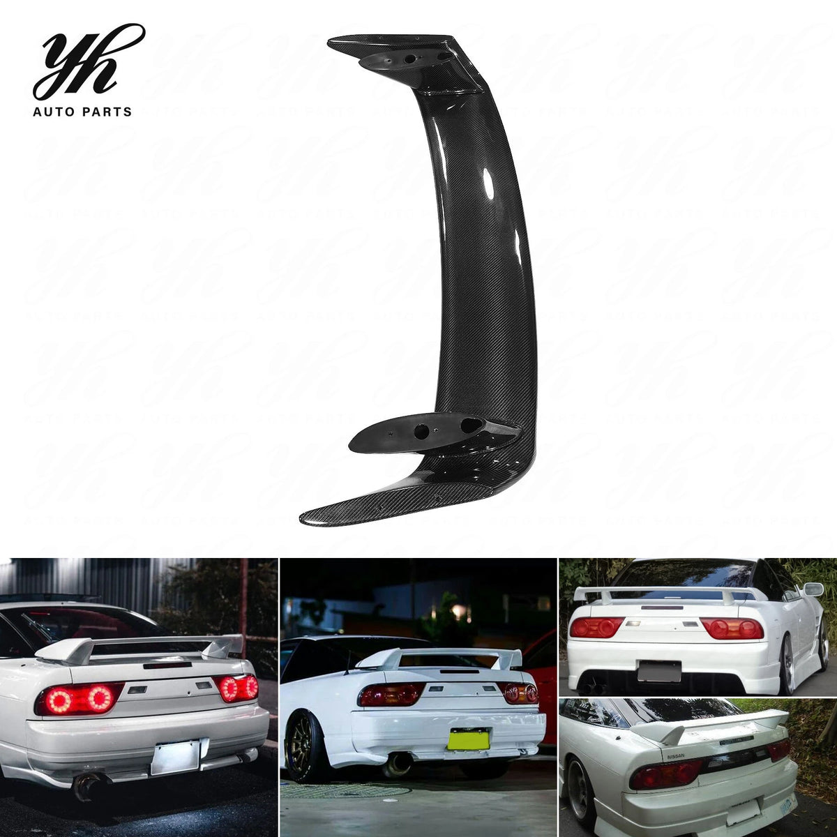 Customizable Single Deck FRP Carbon Fiber Rear Spoiler for S13 240SX 200SX Kouki