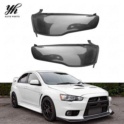 Glass Fiber Evolution EVO 10 X Headlight Block Out Panel Replacement (Pair) FRP
