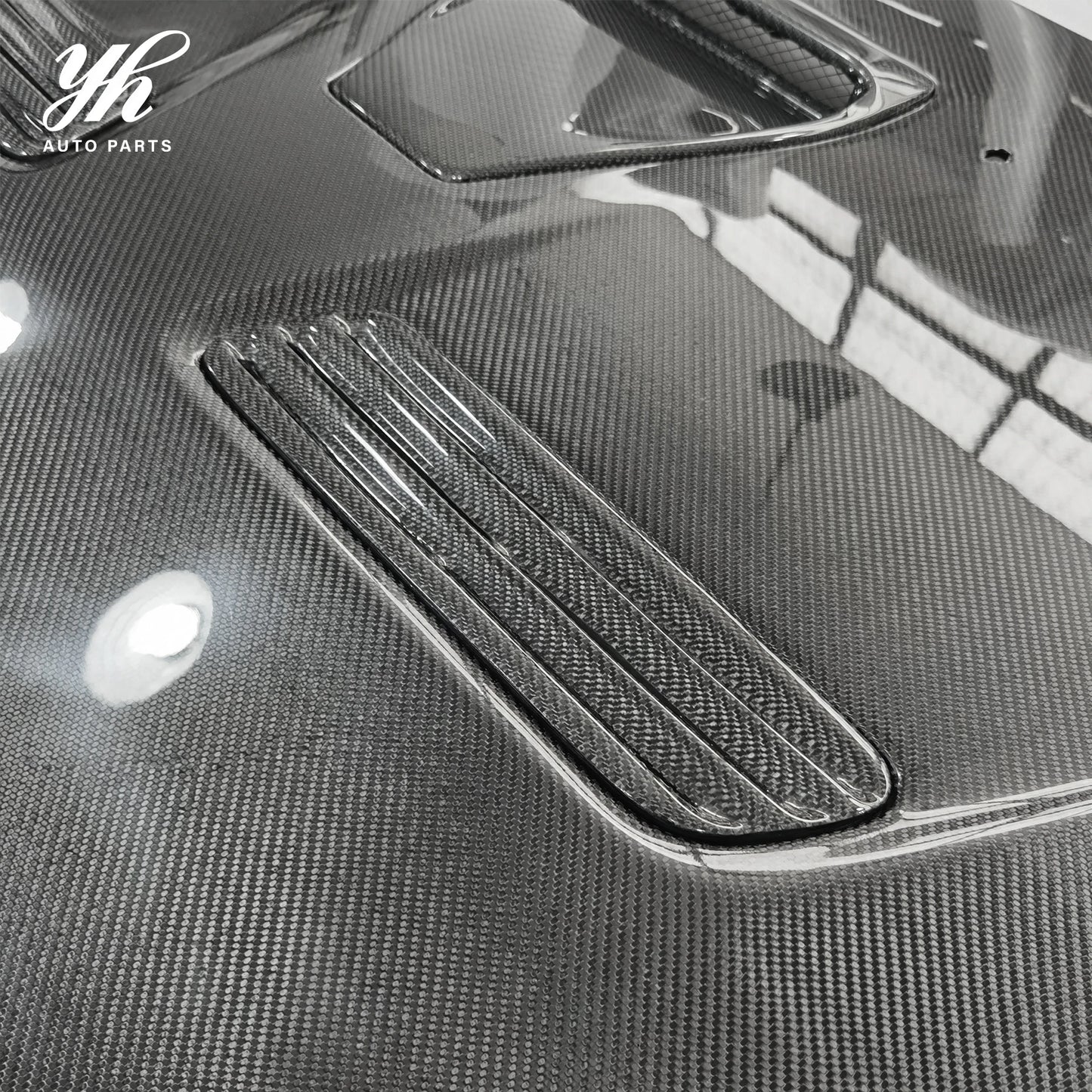 For 2008-2012 Lancer Evolution EVO 10 X OEM Style  Hood Side Vents  Carbon Fiber