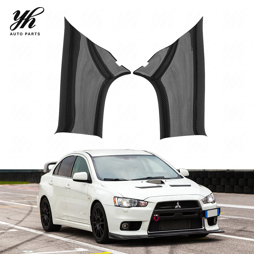 For EVO10 Carbon Fiber Seatbelt Cover Trim Pair