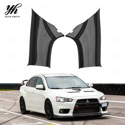 For EVO10 Carbon Fiber Seatbelt Cover Trim Pair