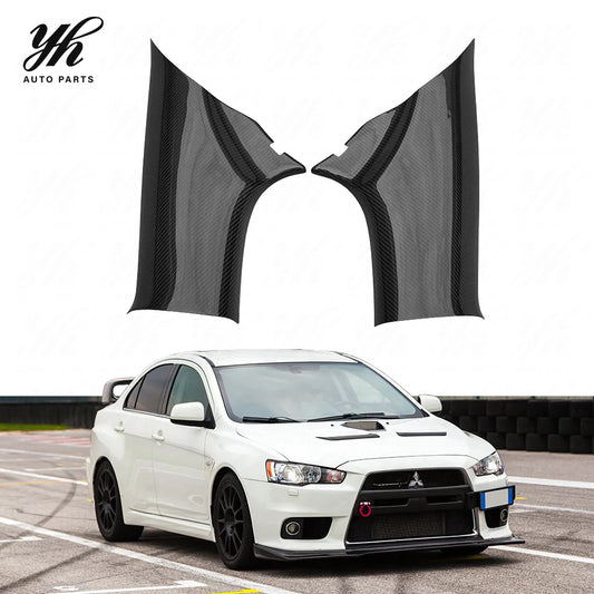 For EVO10 Carbon Fiber Seatbelt Cover Trim Pair