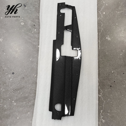 Glossy Carbon Fiber Radiator Cooling Plate Air Diversion Panel for Mitsubishi Lancer Evolution EVO 8 VIII CT9A Tuning