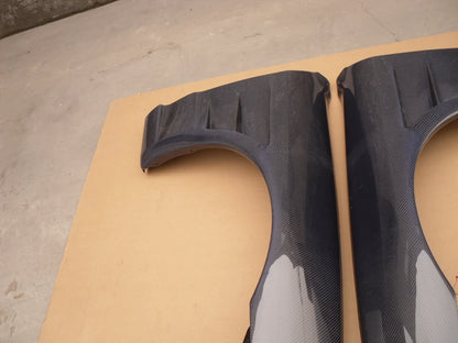 For 1989-1994 Skyline R32 GTS 2D 4D BN Style Front Vented Fender +25mm Carbon Fiber High Glossy Finish Yuhang Brand